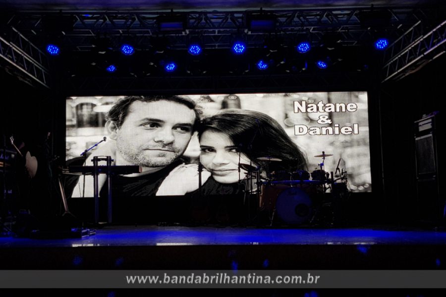25/01/2020 - Painel de Led no casamento de Natane & Daniel